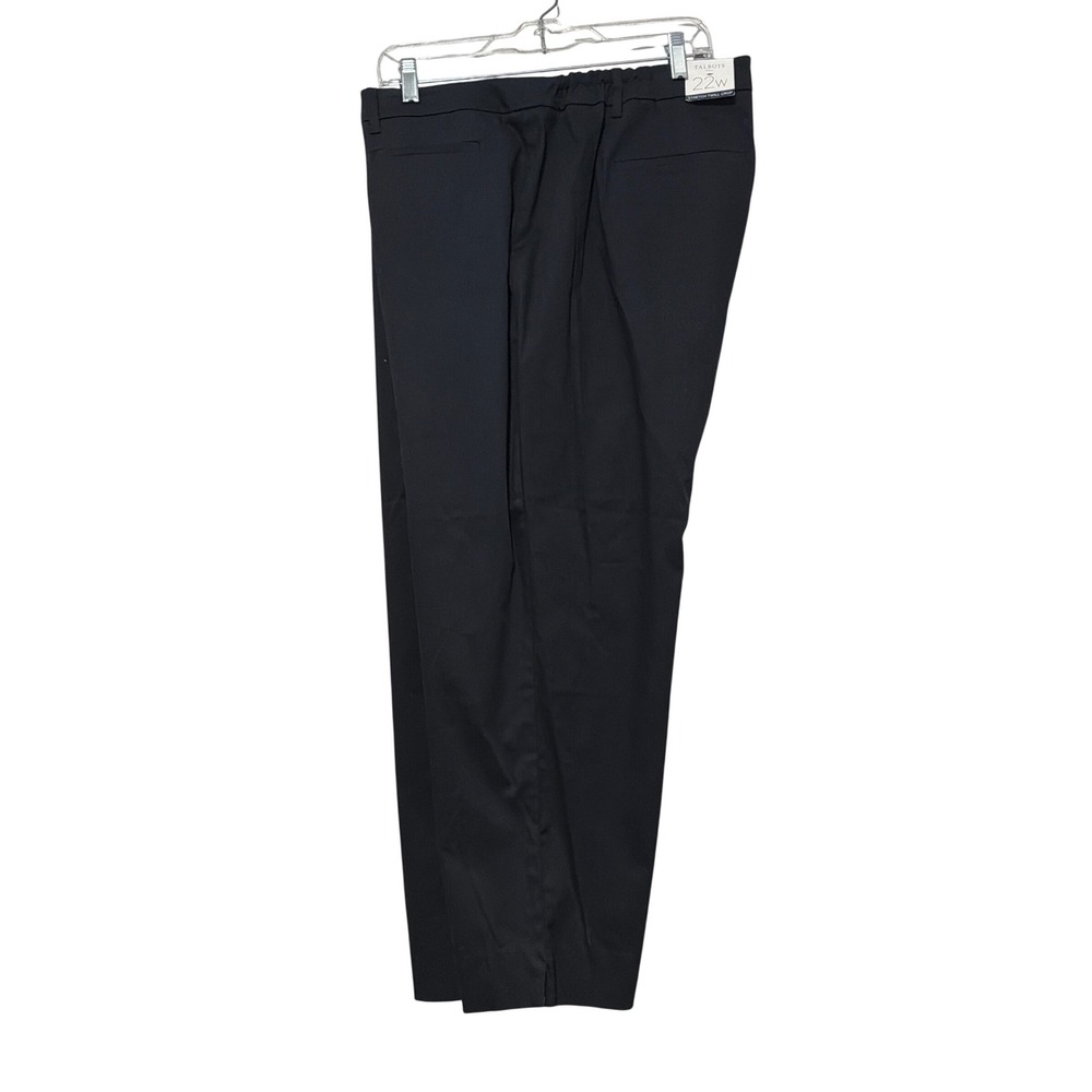 Talbots Woman Black Stretch Twill Crop Pants Simply Flattering Size 22W NEW